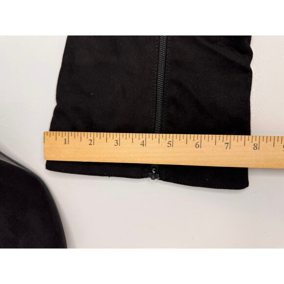 JOURNEE COLLECTION -Haze Black Slouch Wedge Boots Women’s Size 9 New in Box - Picture 8 of 9